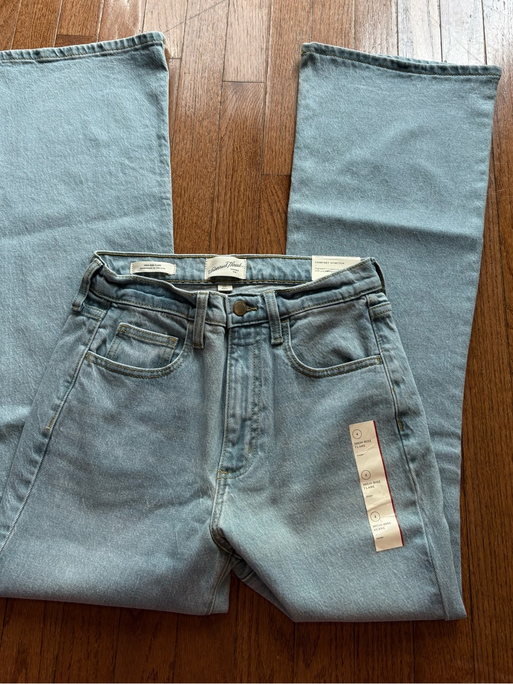 Light blue women’s universal thread high-rise flare jeans comfort and stretch